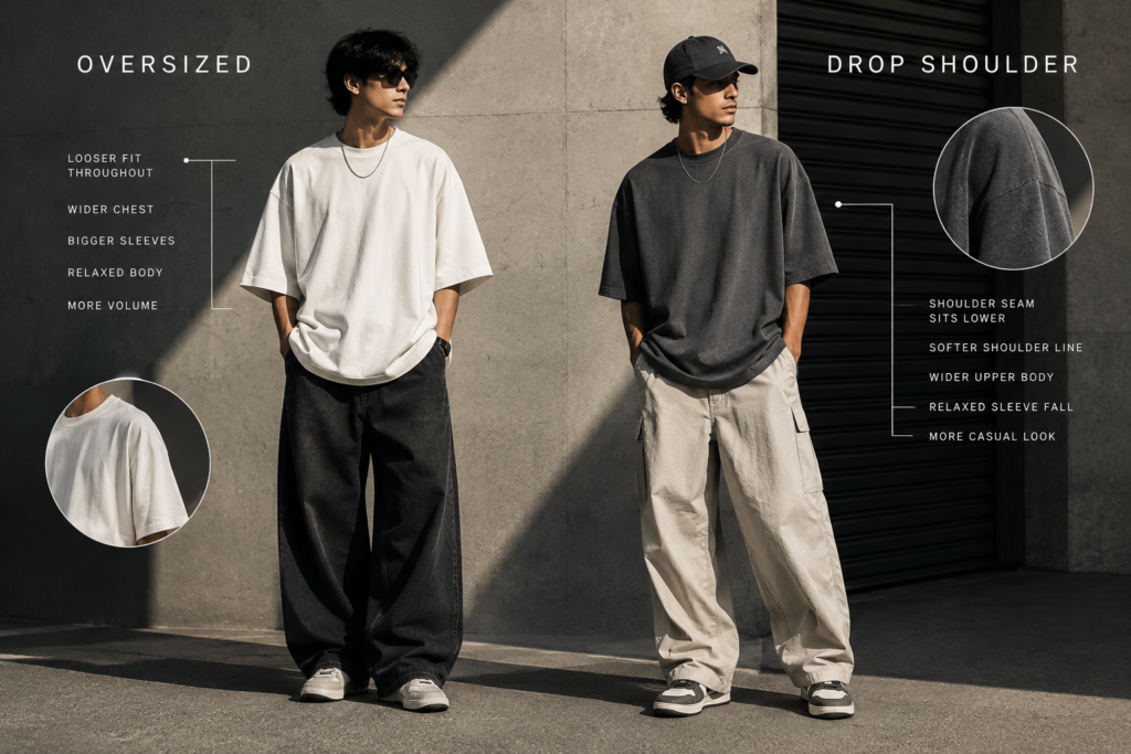 Oversized T-Shirt vs Drop-Shoulder T-Shirt: What’s the Difference? 08269444 A49a 451c B8a7 Bbdc98f657f2 1024x683