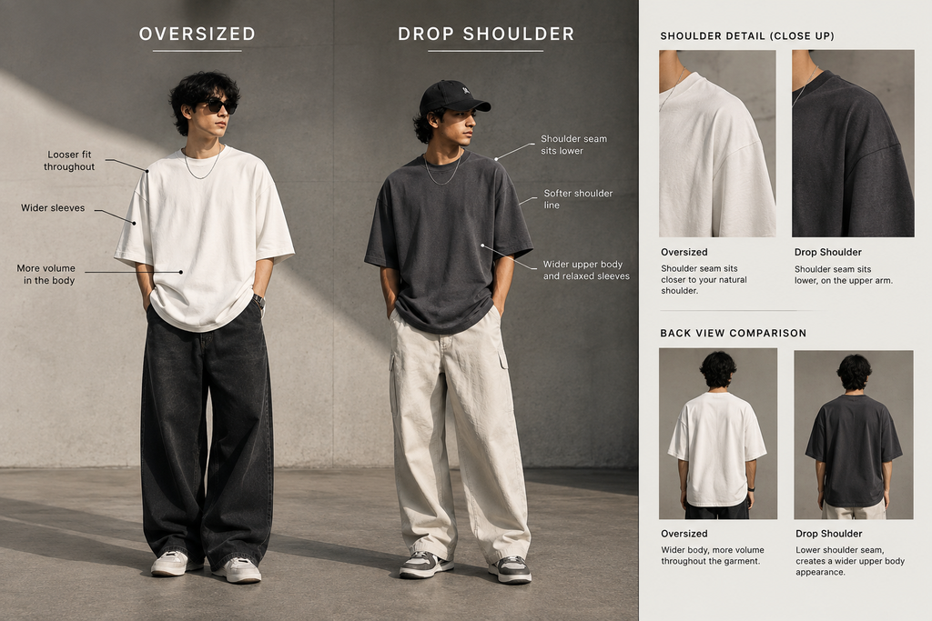 Oversized T-Shirt vs Drop-Shoulder T-Shirt: What’s the Difference? 6185c879 4f53 4bb9 A6b9 3a8af27a0b21 1024x683
